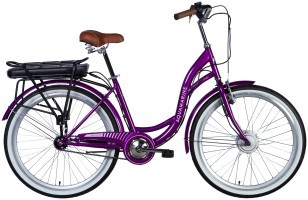 Велосипед з електроприводом 26" ST Dorozhnik eAQUAMARINE BH рама-17" 36B 12.5А*г 350Вт бузковий YS 9019 2025