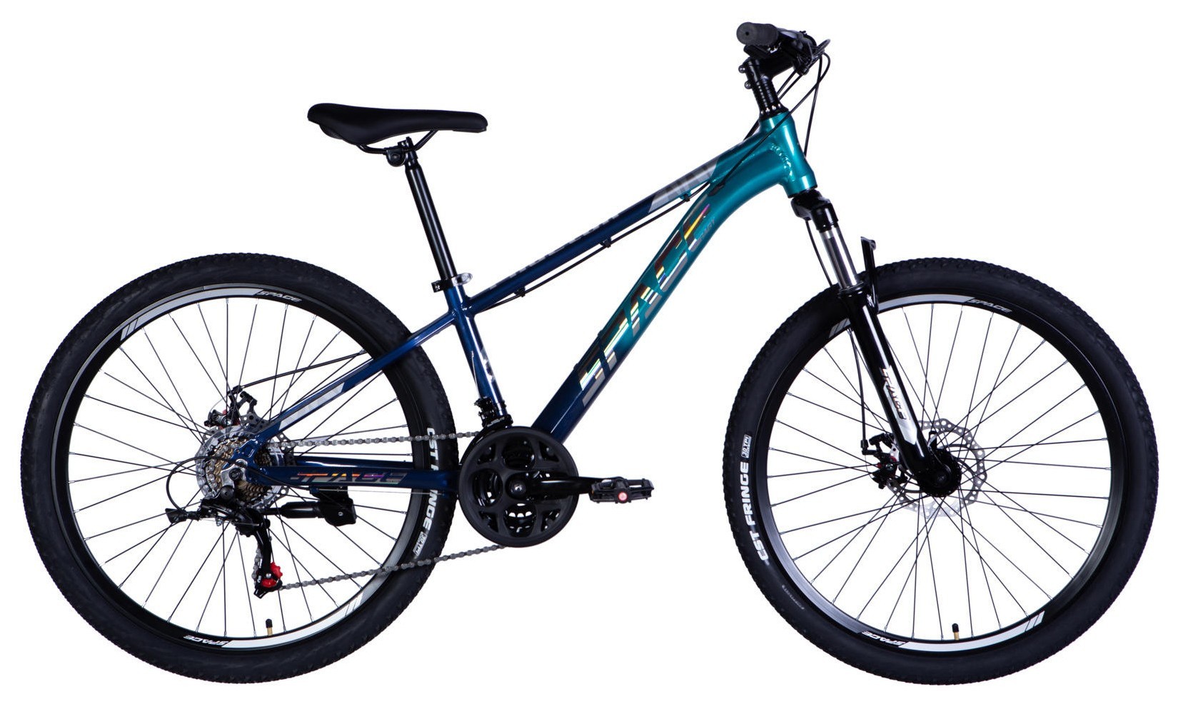 Велосипед AL 26" SPACE PHAETON DD FR рама-13" синьо-бірюзовий 2026 OPS-SP-26-092