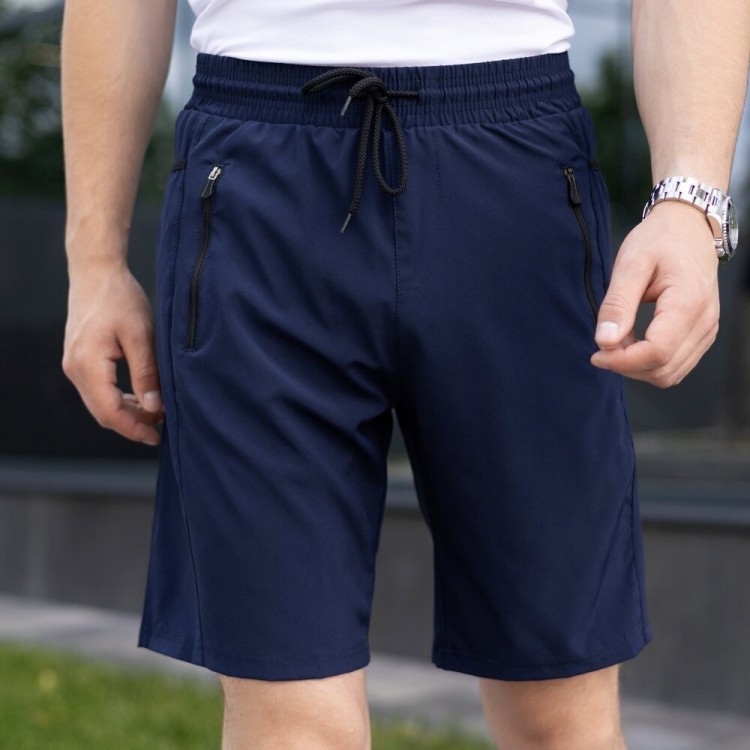 Темно-сині чоловічі шорти прямого крою Pobedov Vil'nyy POB_00000005489