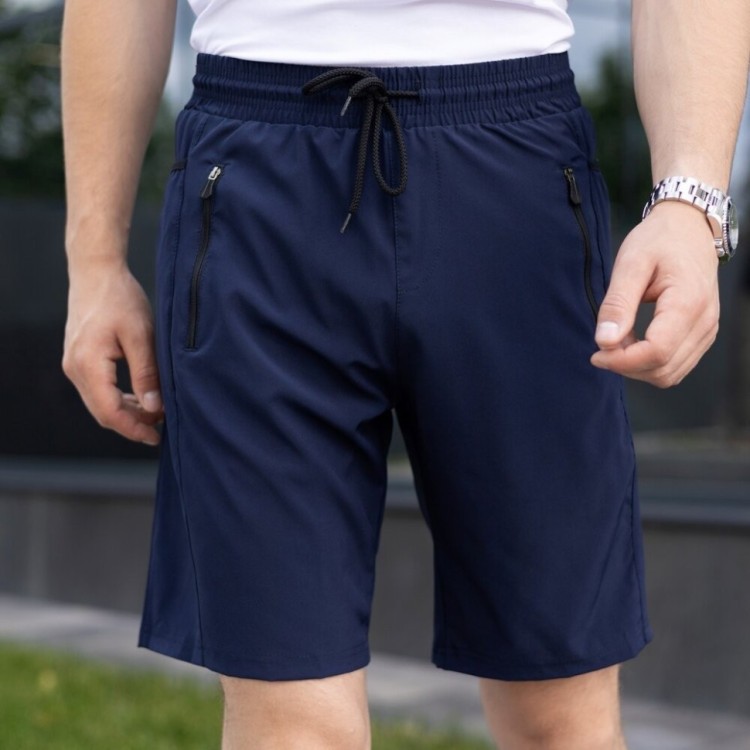 Темно-сині чоловічі шорти прямого крою Pobedov Vil'nyy POB_00000005490