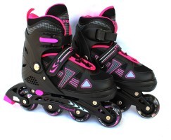Ролики раздвижные (р31-34) (мод0014) Bavar Sport (малиновый)