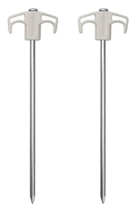 Кілки металеві Naturehike NH21YW133, 25 см, білі 2 шт. FNR_6927595782668