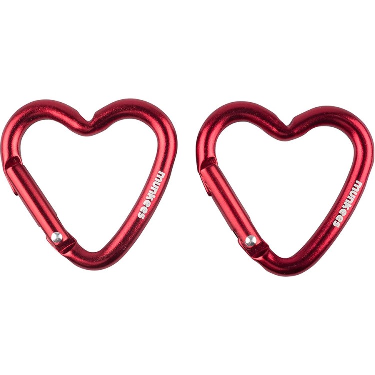 Munkees 3220 карабін Mini 2 Heart (пара) red 3220-RD