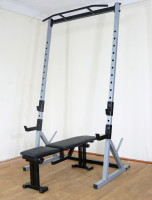Стойка силовая с турником+ Скамейка для жима Powertec GREY