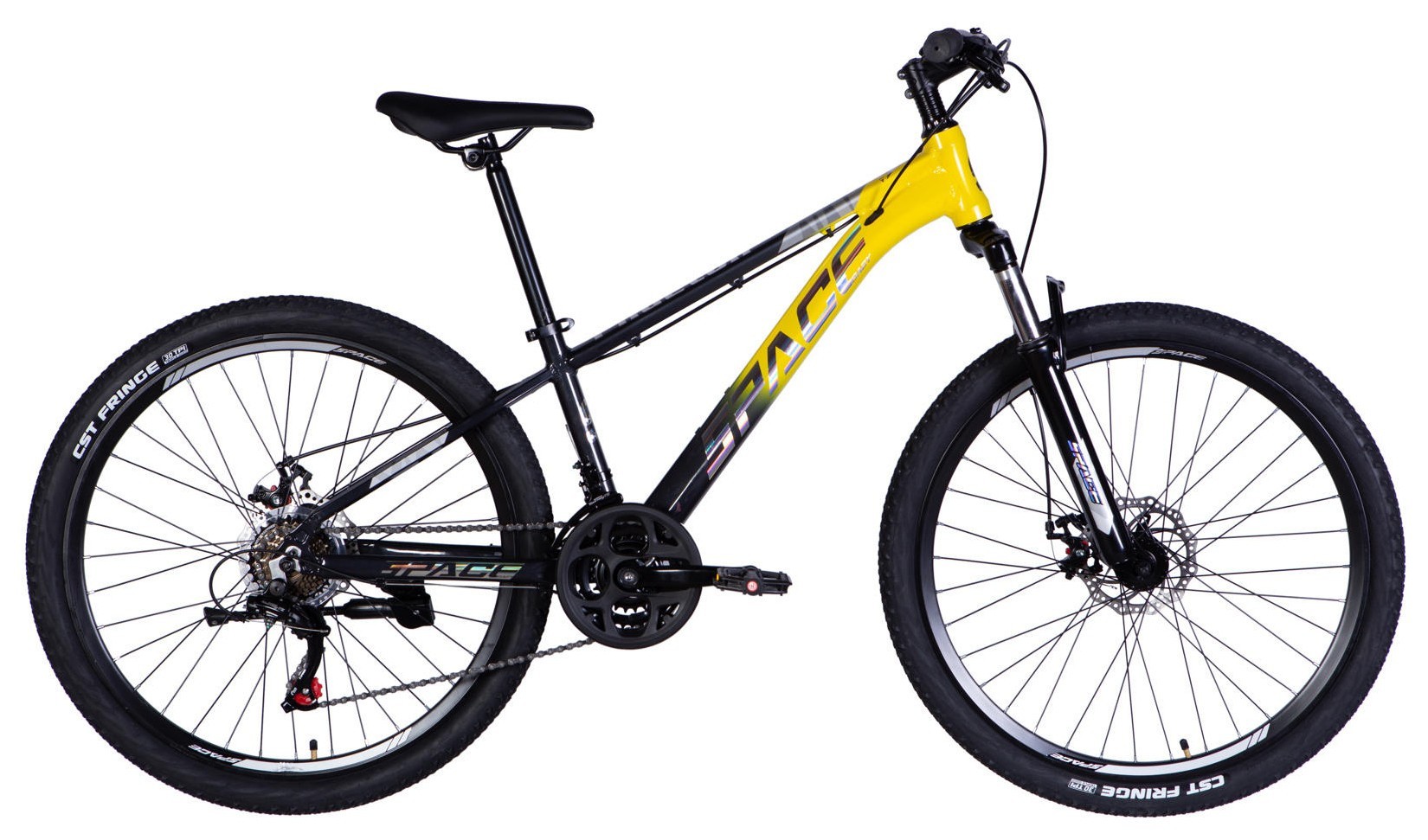 Велосипед AL 26" SPACE PHAETON DD FR рама-13" сіро-жовтий 2026 OPS-SP-26-093