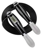 Скоростная скакалка со счетчиком EasyFit черный-серый