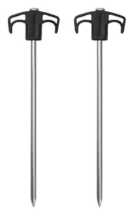 Кілки металеві Naturehike NH21YW133, 25 см, чорні 2 шт. FNR_6927595782675
