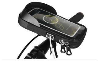 Велосипед на руль водоотталкивание. материал 19х10х3 см BRAVVOS SJ-001 черный с отделением для смартфона AM (брендированная упаковка)