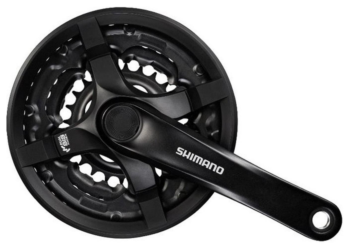 Шатун Алюминий L175мм 24-34-42Т под квадрат SHIMANO FC-TY501 черный CHW-107