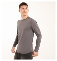 Темно-сірий чоловічий лонгсів Pobedov Dune. Темна сіра чоловіча кофта весна/осінь