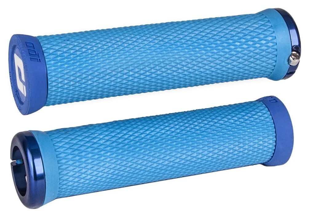 Грипси ODI Elite Motion, V2.1 Lock-On, Cyan Blue w/Black Clamp, сині із синіми замками OBOD_D33MTU-U