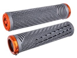 Гріпси ODI CF Grip v2.1 Lock-On Lnyx Gray/Org w/OrgClamp