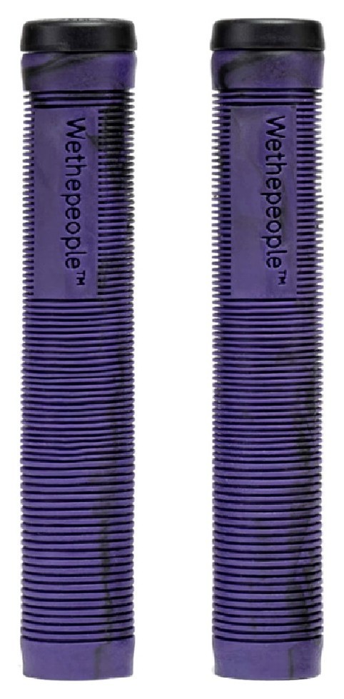 Грипсы WeThePeople PERFECT without flange 165mm Ø 29.5mm темно фиолетовые с черными разводами, с брелком барендом VELD_4055822525930