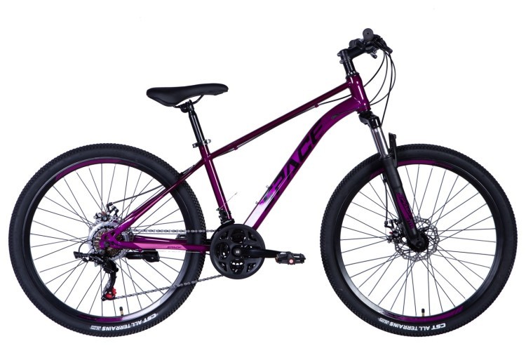 Велосипед ST 26" SPACE NEPTUNE DD FR рама-15" фиолетовый 2024 OPS-SP-26-026