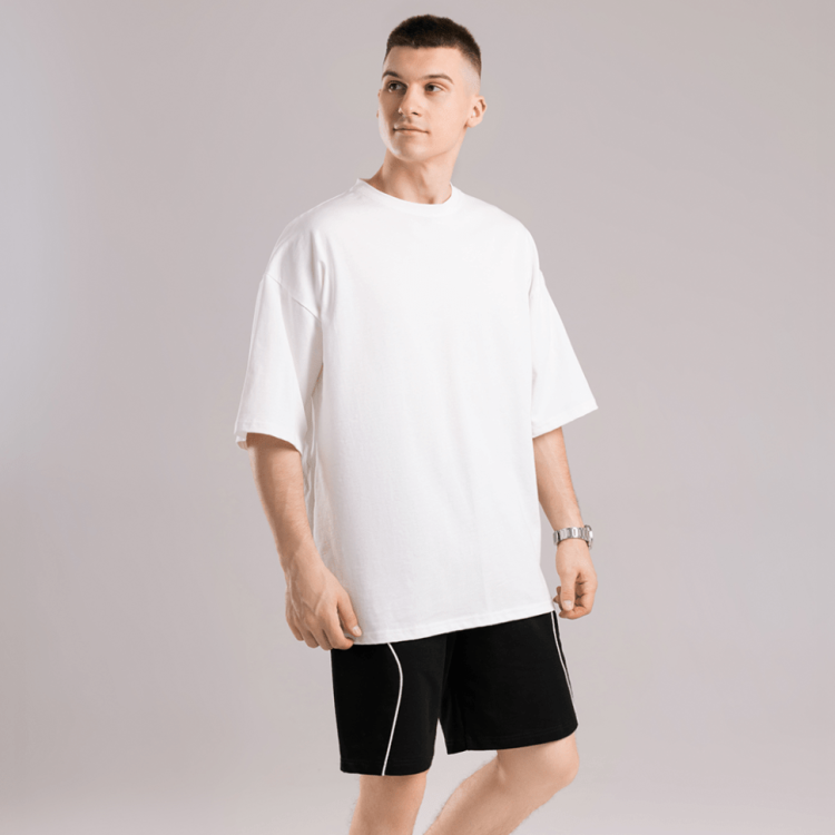 Молочна футболка. Футболка оверсайз чоловіча. Базова футболка Pobedov Nude POB_00000008882