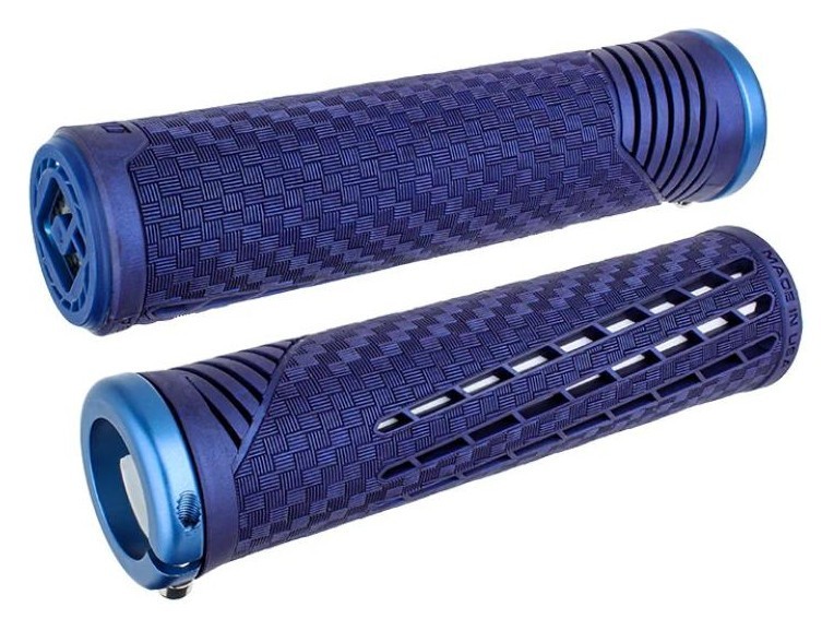 Грипсы ODI CF Grip v2.1 Lock-On Sapphire/Blue w/MtBlueClamp OBOD_F35CFSU-U