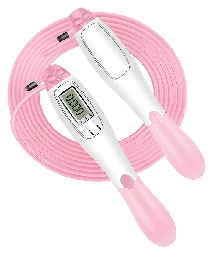 Скоростная скакалка со счетчиком EasyFit белый-розовый EFIT_EF-1916-WP