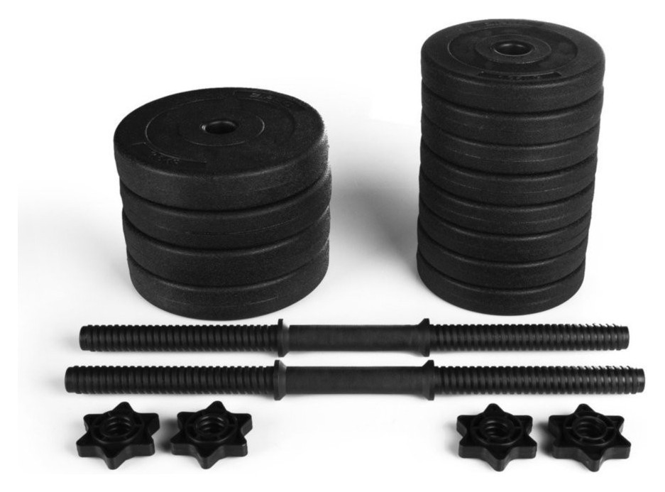 Гантели разборные 2 шт по 11 кг с покрытием ABS+Эспандер в подарок RNS_BD-11