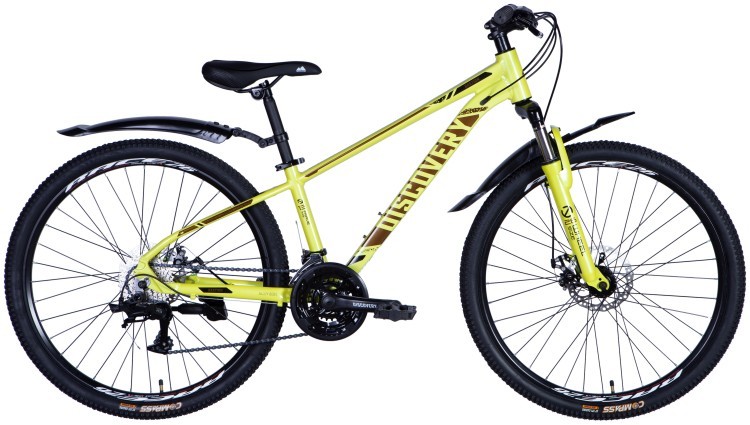 Велосипед AL 26" Discovery BASTION DD CS рама-13" желтый 2025 OPS-DIS-26-618