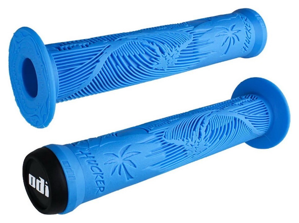 Грипсы ODI Hucker Signature 160mm w/Flange Light Blue OBOD_F01HFLU