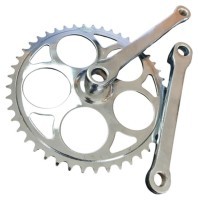 Шатун Сталь L170мм 46T под квадрат VLT. серебристый