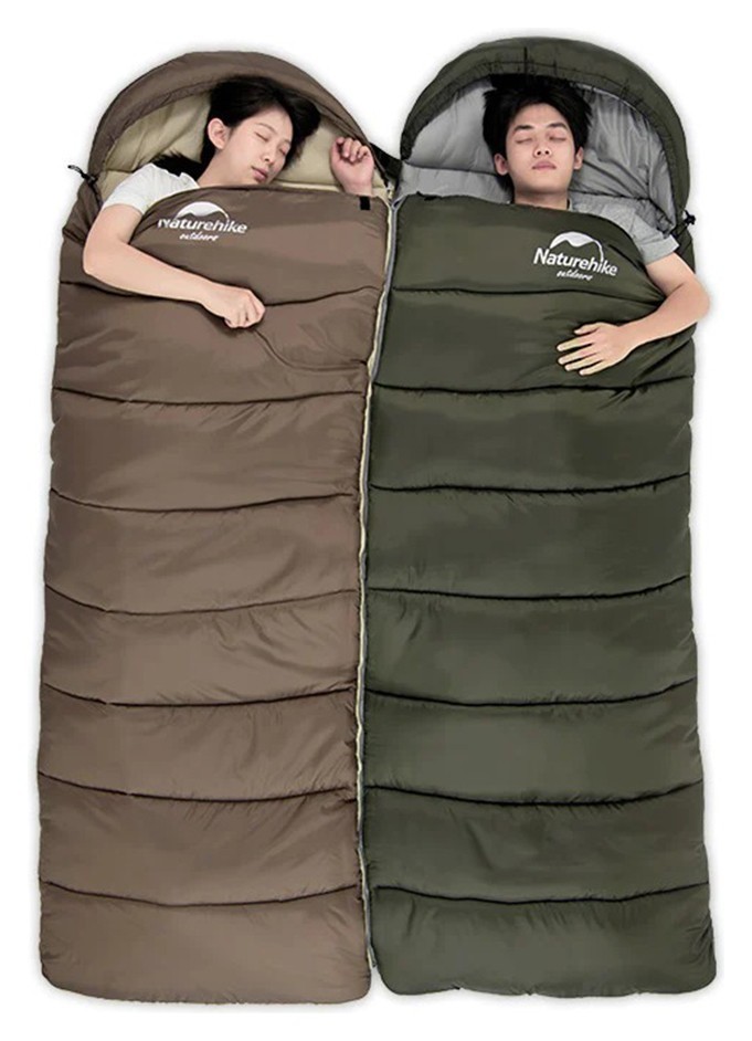 Спальник з капюшоном Naturehike U150 NH20MSD07, (11°C), лівий, коричневий FNR_6927595764381-L