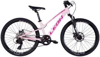 Велосипед AL 24" Leon JUNIOR DD CS рама-12" рожевий з малиновим 2025