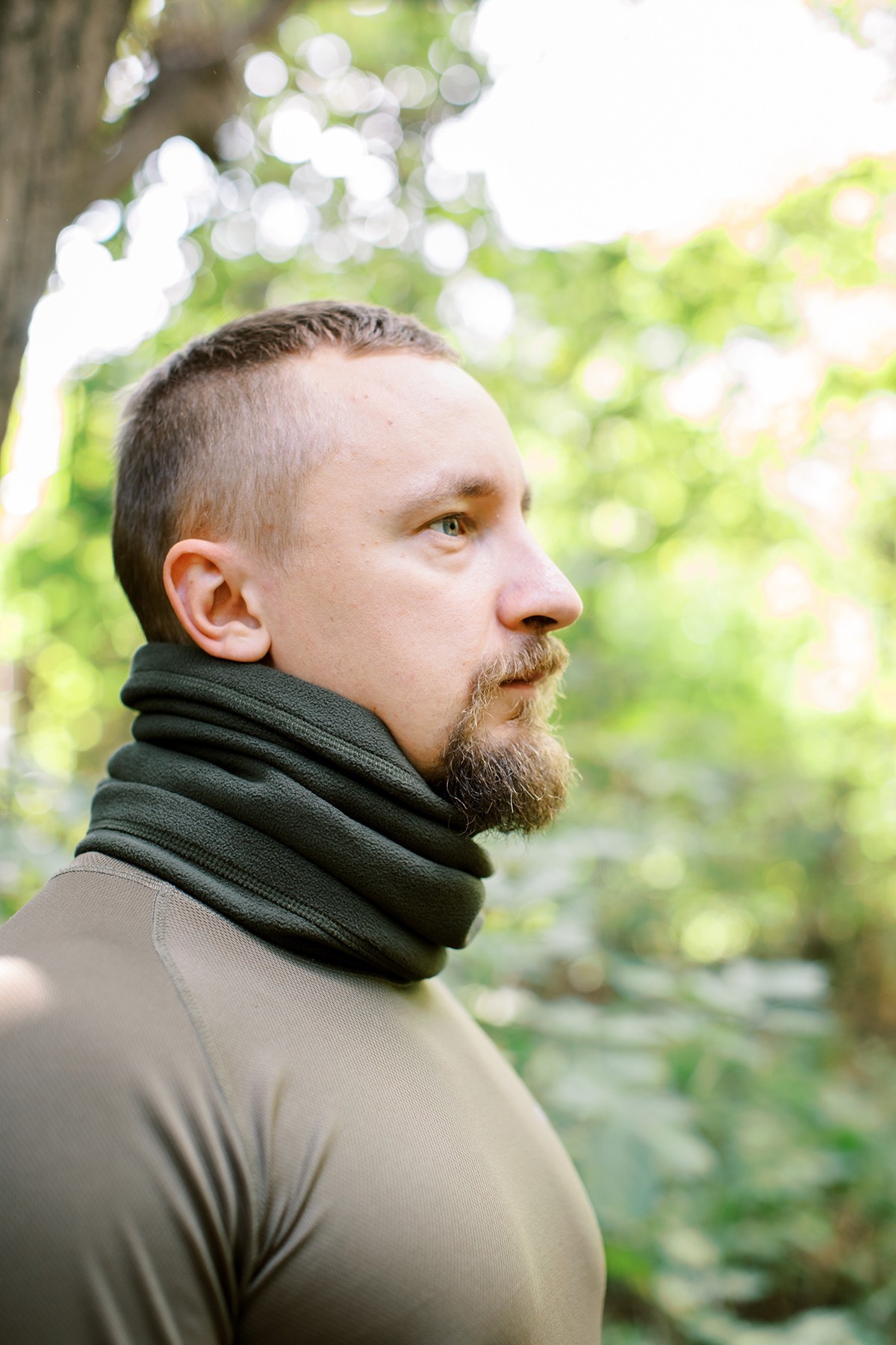 Флисовая повязка Tribe Neck Warmer T-KF-0024-olive, L-XL T-KF-0024-olive-L-XL