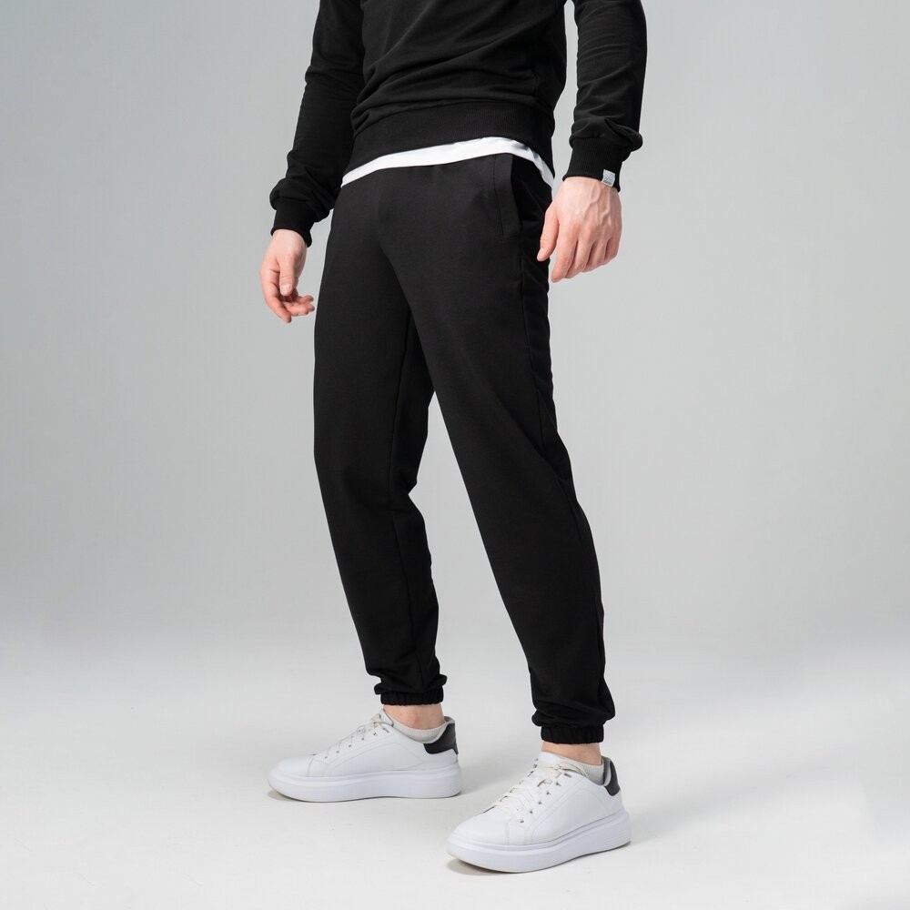 Чоловічі штани джогери з кишенями чорні Pobedov 95 POB_00000005082