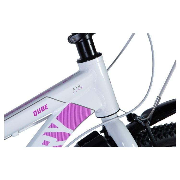 Велосипед 24" Discovery QUBE Vbr 2024 (біло-рожевий (м)) OPS-DIS-24-359