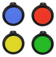 Набір із 4 фільтрів (синій, жовтий, зелений, червоний) для ліхтарів Fenix серії HT18 (у комплекті є сумка для зберігання)