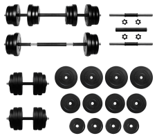 Гантели с функцией штанги 2в1 на 36 кг. RN-Sport