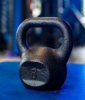 Гиря чугунная RN-SPORT 8 кг металлическая черная