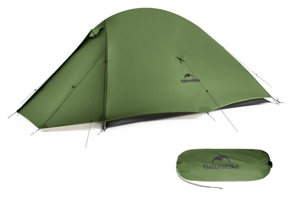 Палатка сверхлегкая двухместная Naturehike Cloud Up Pro CNK2350WS020, темно-зеленая FNR_6927595798737