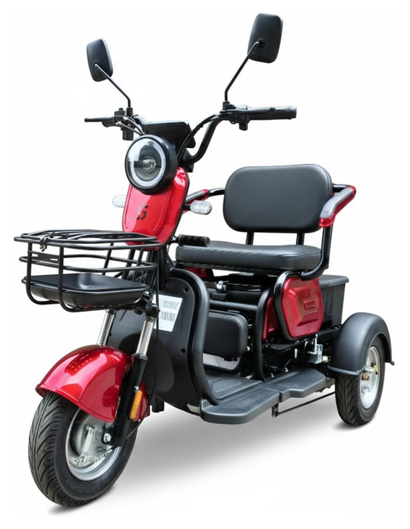 Электроскутер трехколесный SPACE SHUTTLE 72B 1000Вт 20А*г барабан/барабан свинцово-кислотный красный 2026 ESC-082