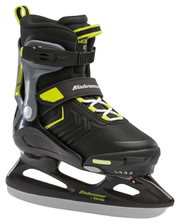 Bladerunner ледовые коньки Micro XT Ice black-lime 32-37 0G122600-1A1-32-37