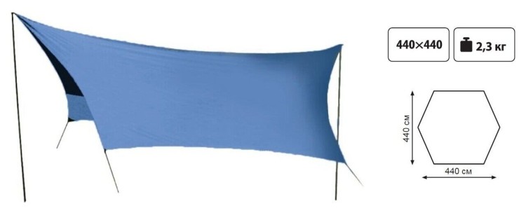 Тент зі стійками Tramp Lite Tent blue TLT-036