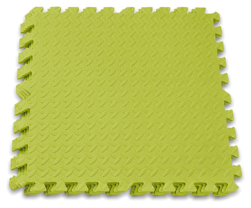 Татами мат EasyFit SwallowTail 4 шт (60х60х1 см) пазл хвост ласточки желтый EFIT_EF-1950-Y