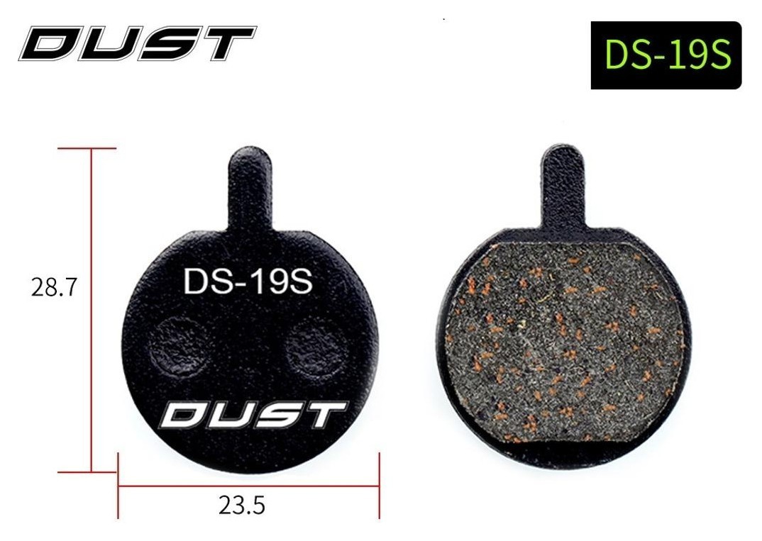 Колодки тормозные disc Полуметалл DUST DS-19-1 DUST DS-19-1 JAK-5, B777, Forever AM (брендированная упаковка) BRS-046