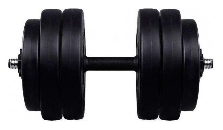 Гантель разборная на 26 кг с пластиковым покрытием. Скакалка в подарок. RNS_BD-26