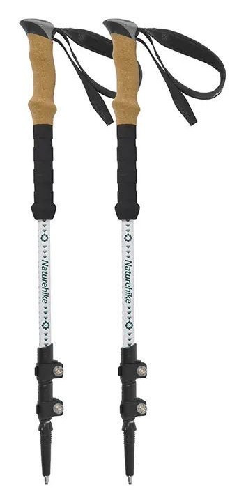 Трекинговые палки Naturehike 7075 CNH22DS002, 135 см, белый, 2 шт. FNR_6975641886259