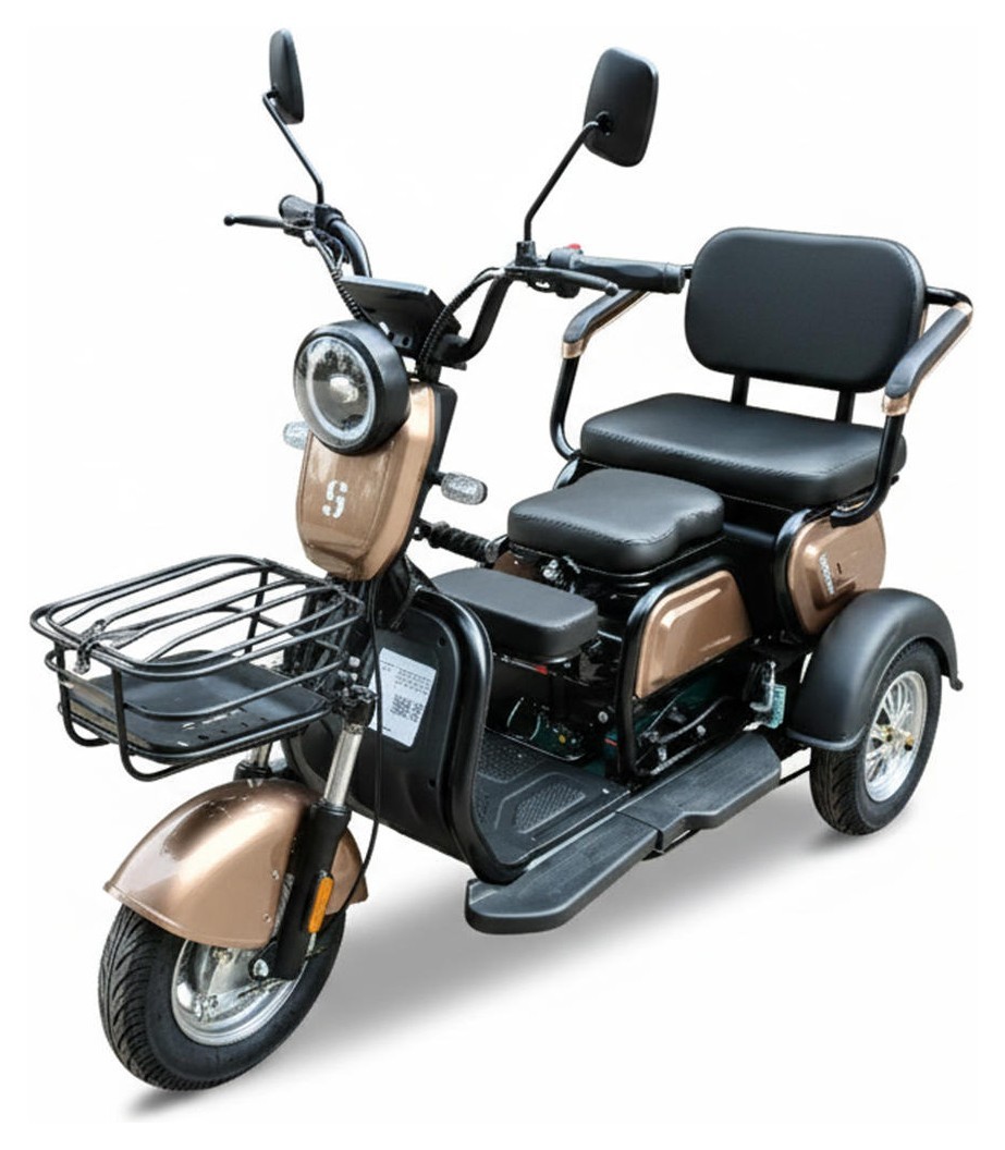 Электроскутер трехколесный SPACE SHUTTLE 72B 1000Вт 20А*г барабан/барабан свинцово-кислотный коричневый 2026 ESC-083