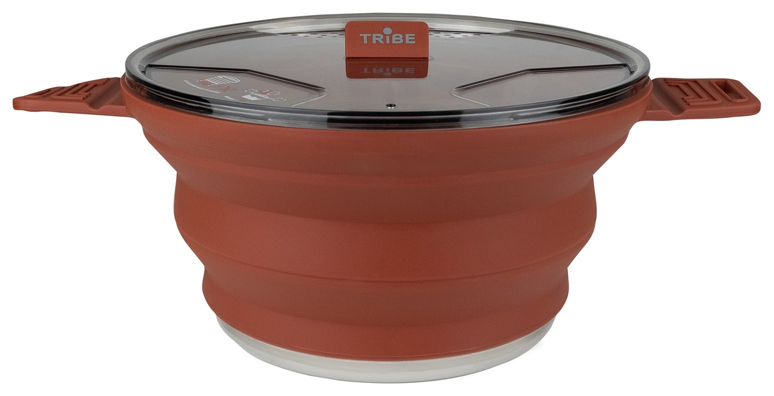 Кастрюля Tribe Collapsible Pot 2,5 л силиконовая T-FF-0025, brown T-FF-0025-brown