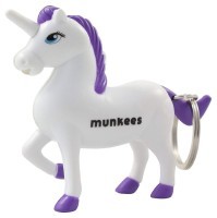 Munkees 1114 брелок-фонарик Unicorn LED white-purple