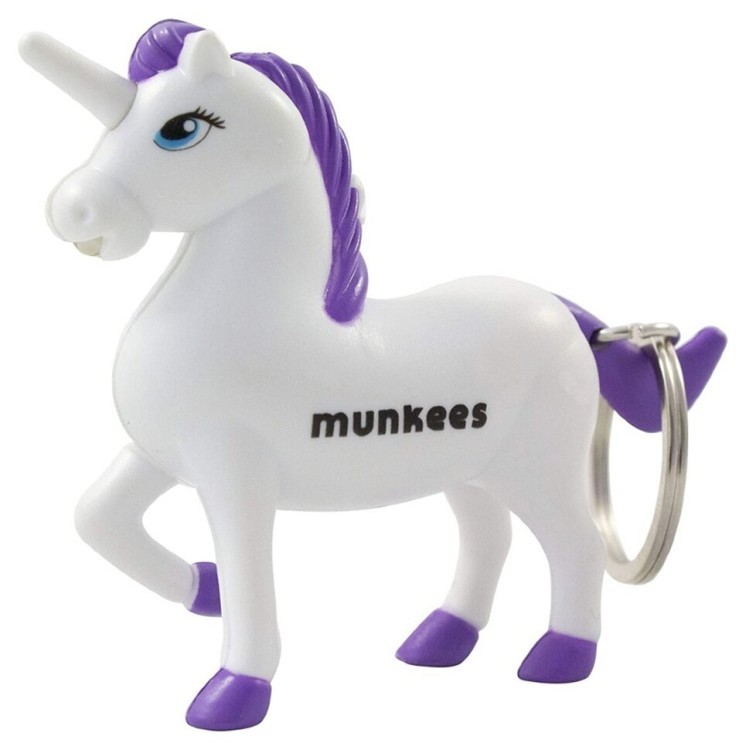 Munkees 1114 брелок-фонарик Unicorn LED white-purple 1114-WPR