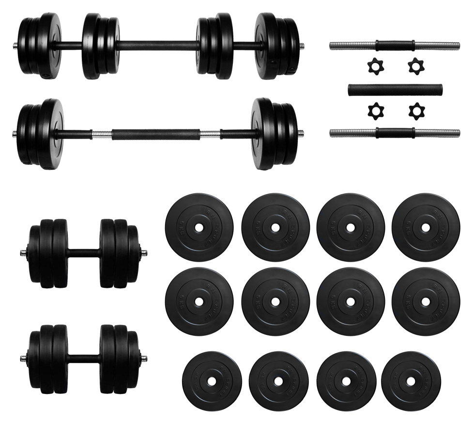 Гантели с функцией штанги 2в1 на 52 кг. RN-Sport RNS_BD-TR52