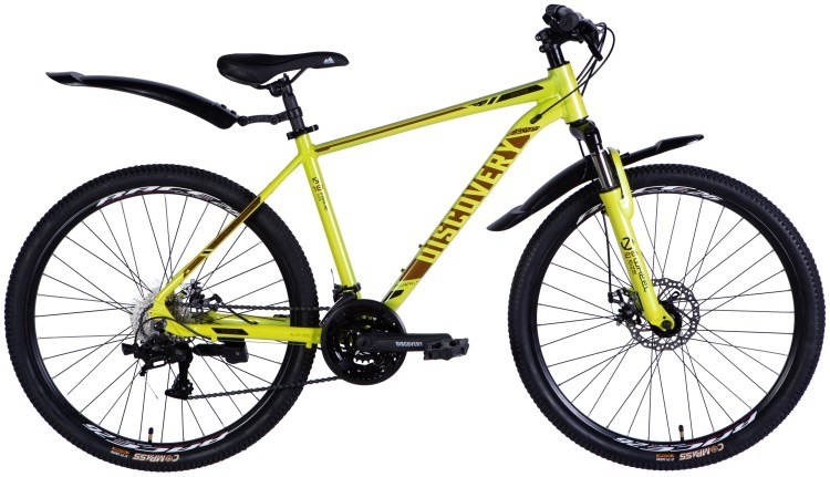 Велосипед AL 26" Discovery BASTION DD CS рама-18" желтый 2025 OPS-DIS-26-622