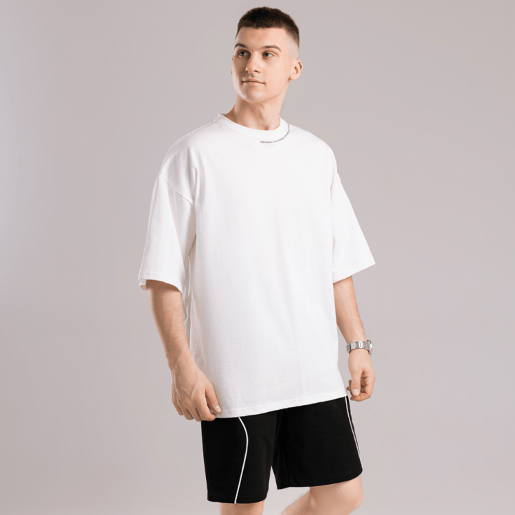 Молочна футболка. Футболка оверсайз чоловіча. Базова футболка Pobedov Onyx POB_00000008898