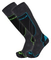 Носки чоловічі для туризму Nordica UNI 2 PACK NEW 39-41 Grey/neon green+grey/blue (15626)