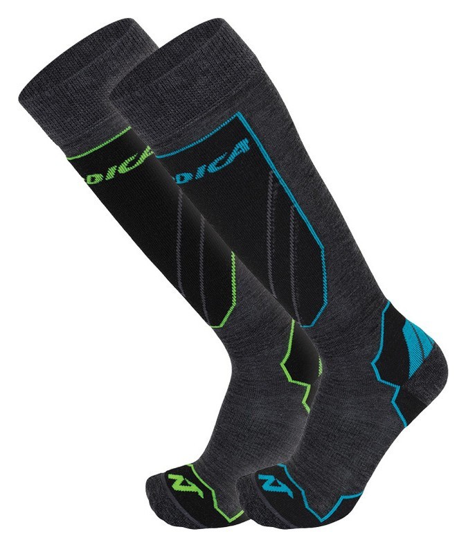 Носки чоловічі для туризму Nordica UNI 2 PACK NEW 39-41 Grey/neon green+grey/blue (15626) RCH_22054